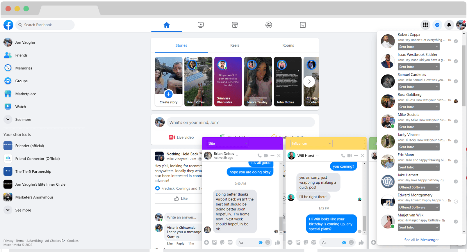 Genius Messenger labels in Facebook